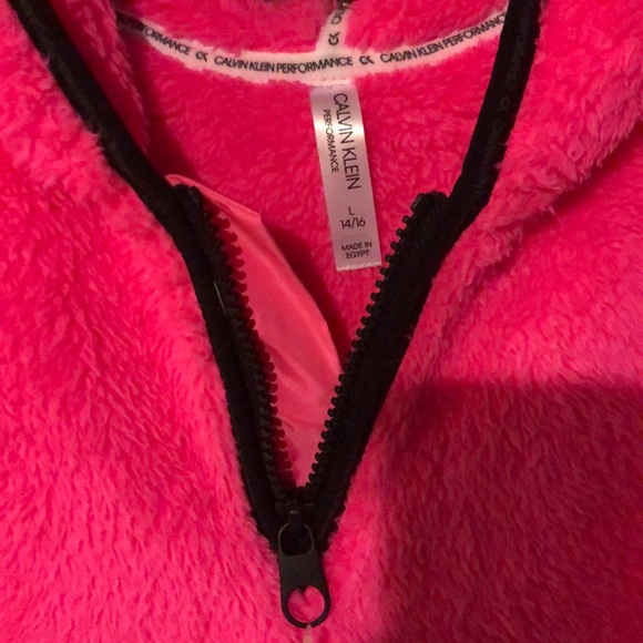 Calvin Klein Big Girls hoodie fleece jacket. - Picture 3 of 5